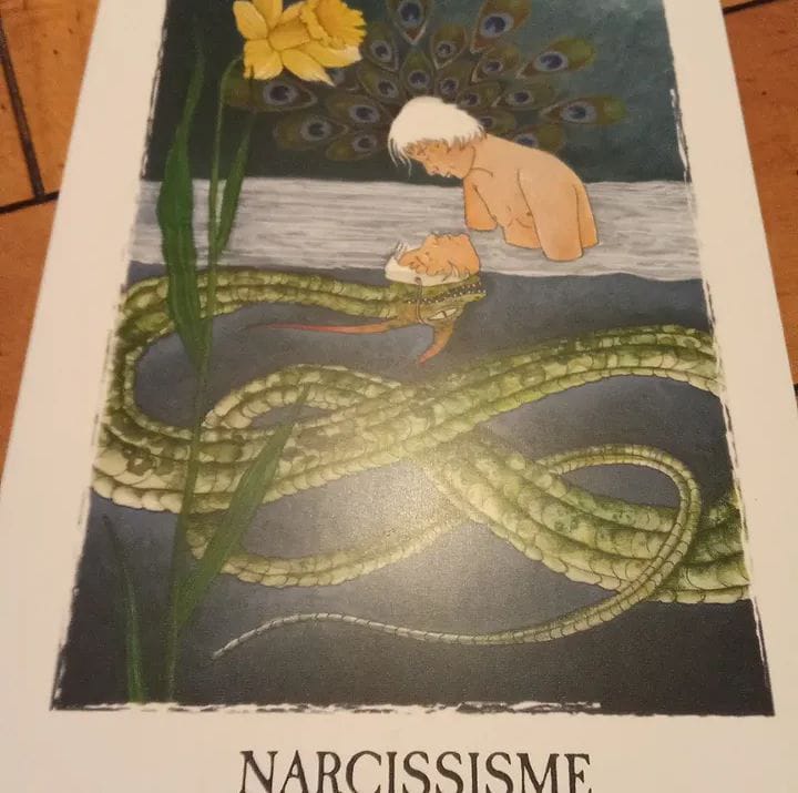 Carte Narcissisme de l’oracle Curieux hasards.