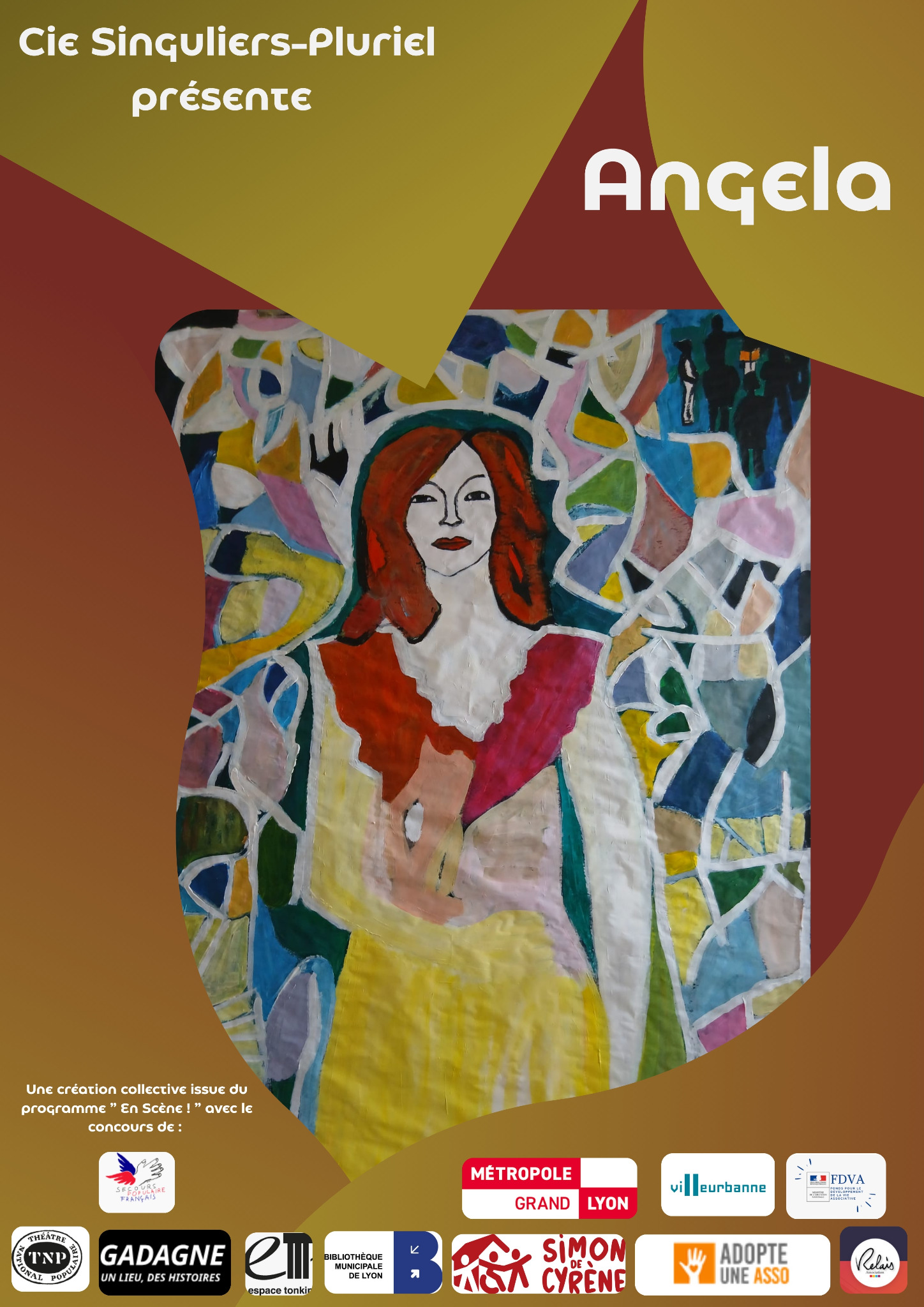 Affiche Angela, création collective du programme En Scène.